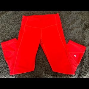 Lululemon Red Cropped Leggings